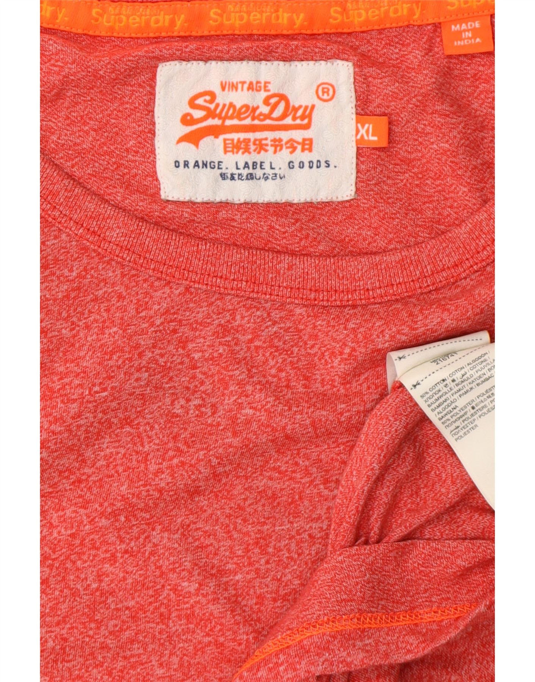 Superdry Herrevest Top XL Rød Flecked Bomuld