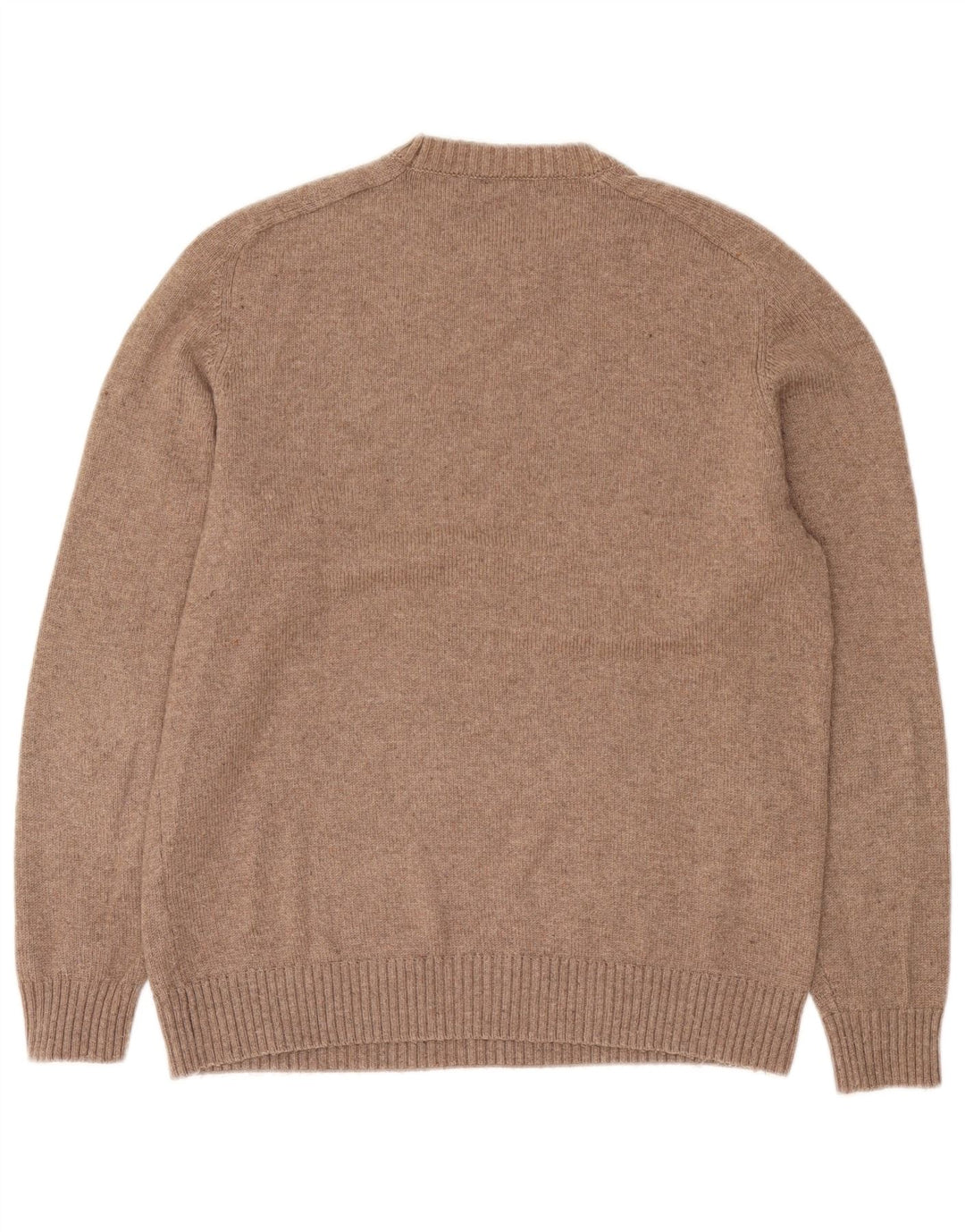Zara Herre sweater med rund hals, medium brun polyester