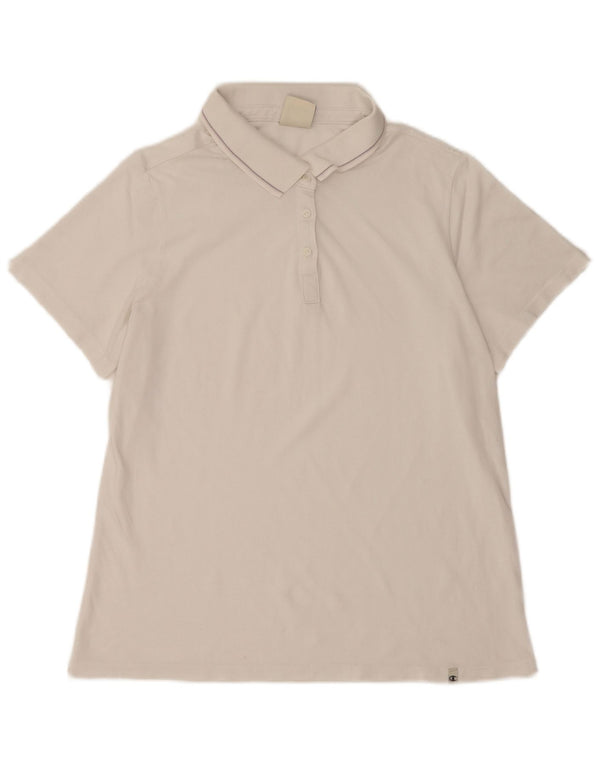 Champion Dame Easy Fit Polo Shirt UK 18 XL Hvid