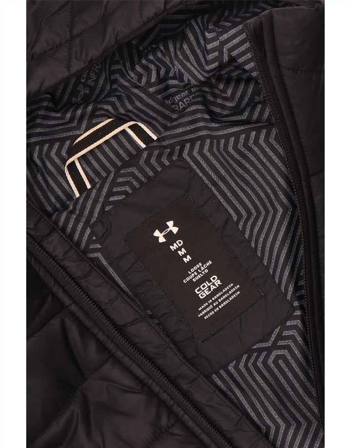 Under Armour Dame Cold Gear Hætte polstret jakke UK 14 Medium Black