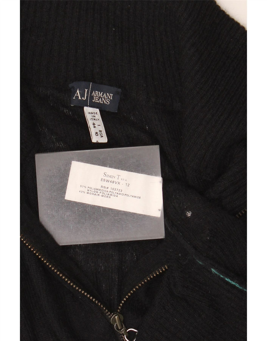 Armani Jeans Dame Cardigan Sweater IT 44 Medium Sort Polyamid