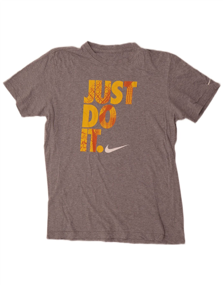 Nike Herre Standard Fit Grafisk T-Shirt Top Medium Grå