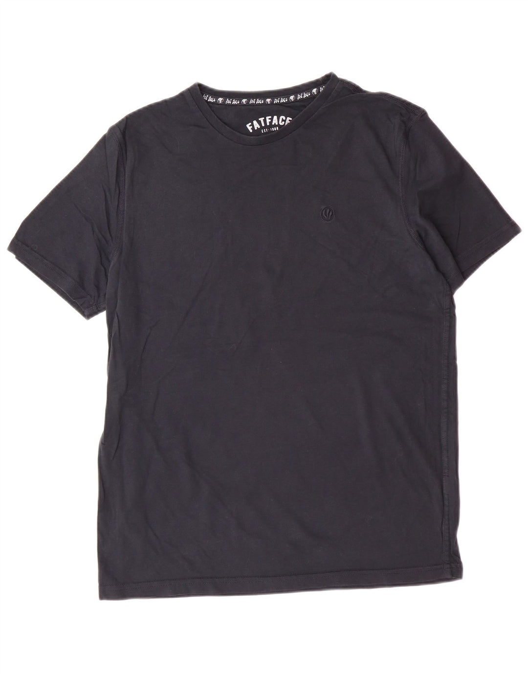 FAT FACE Herre T-Shirt Top Medium Marineblå Bomuld