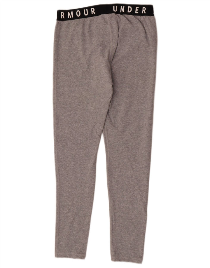 Under Armour Grafiske Leggings til kvinder UK 14 Medium Grey Colourblock Bomuld