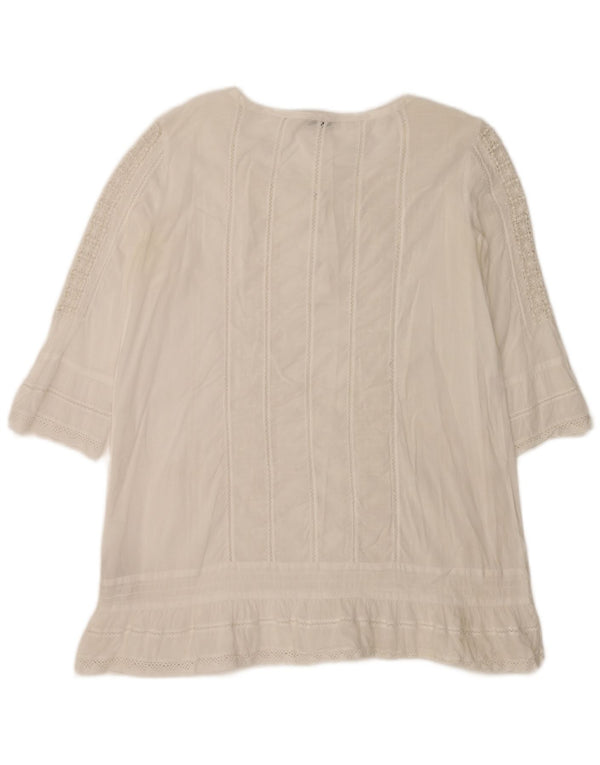 Henry s Womens 3/4 Sleeve Oversized Tunic Top IT 40 Small White