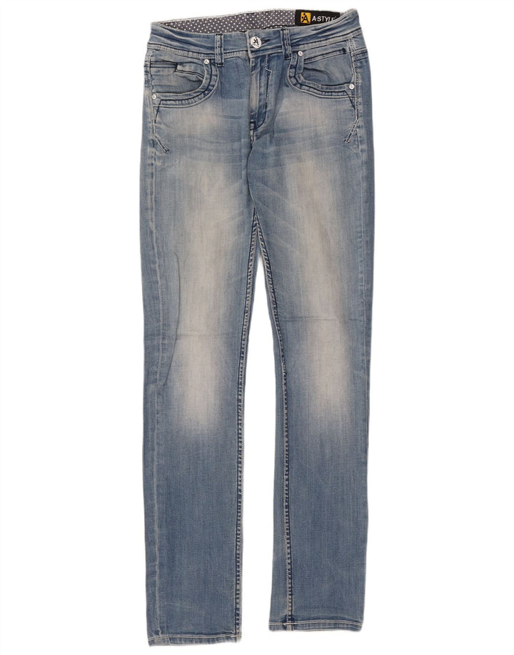 A-Style Dame Slim Jeans IT 46 Large W33 L36 Blå Bomuld