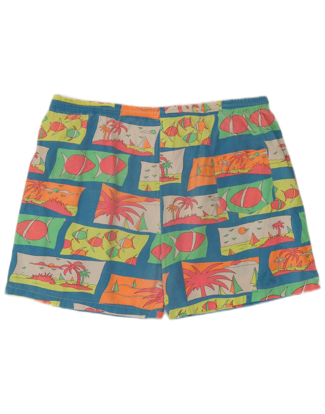 Vintage Badeshorts med abstrakt mønster til mænd Medium flerfarvet