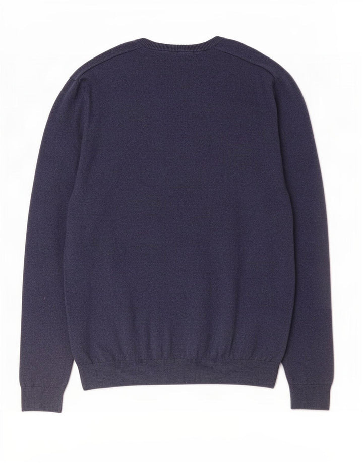 Gap Herre V-hals sweater mellemblå bomuld