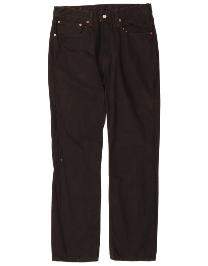 Levi's Herre 516 Slim Straight Jeans W34 L32 Sort Bomuld