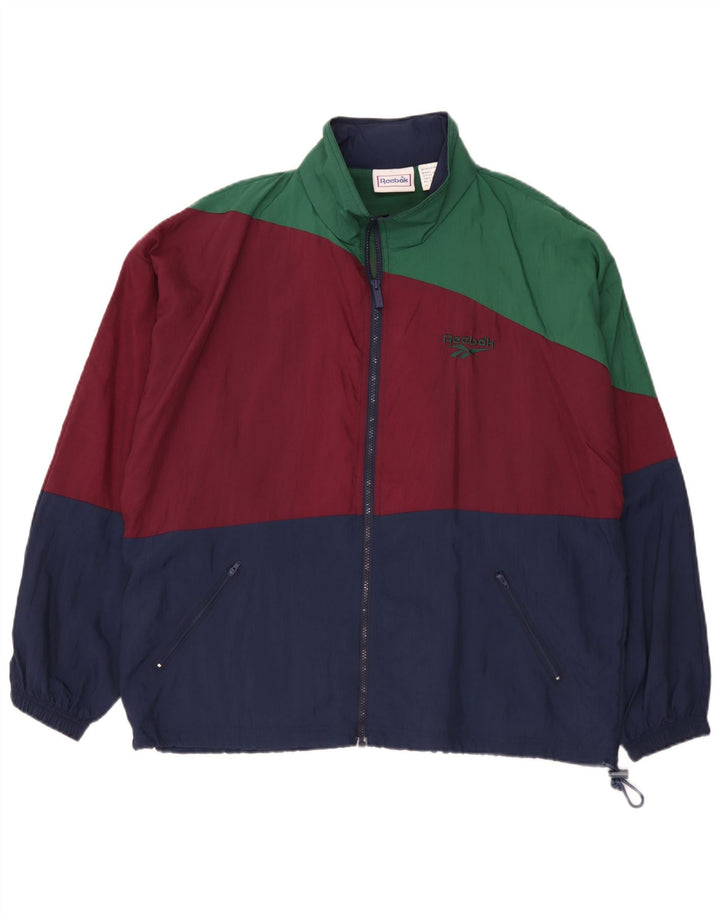 Reebok Træningsdragt til mænd Topjakke UK 40 Stor flerfarvet Colourblock