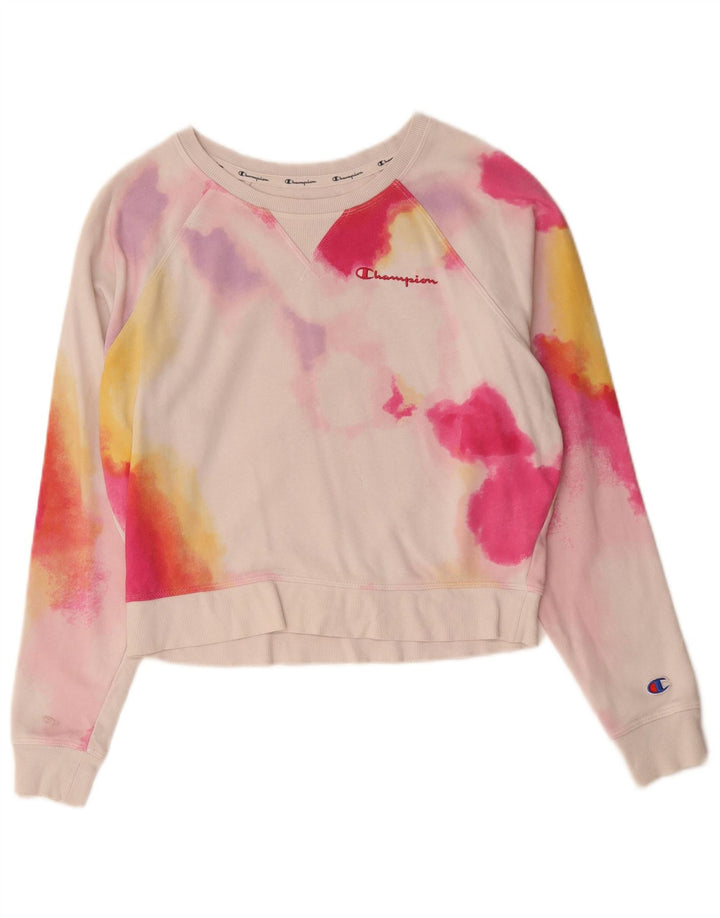 Champion Dame Loose Fit Sweatshirt Jumper UK 14 Medium Flerfarvet