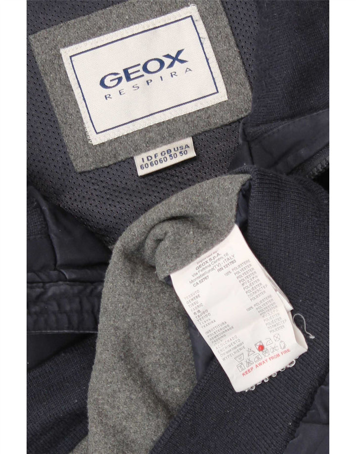 Geox Herre Respira Bomber Jacket UK 50 5XL Navy Blue Polyester