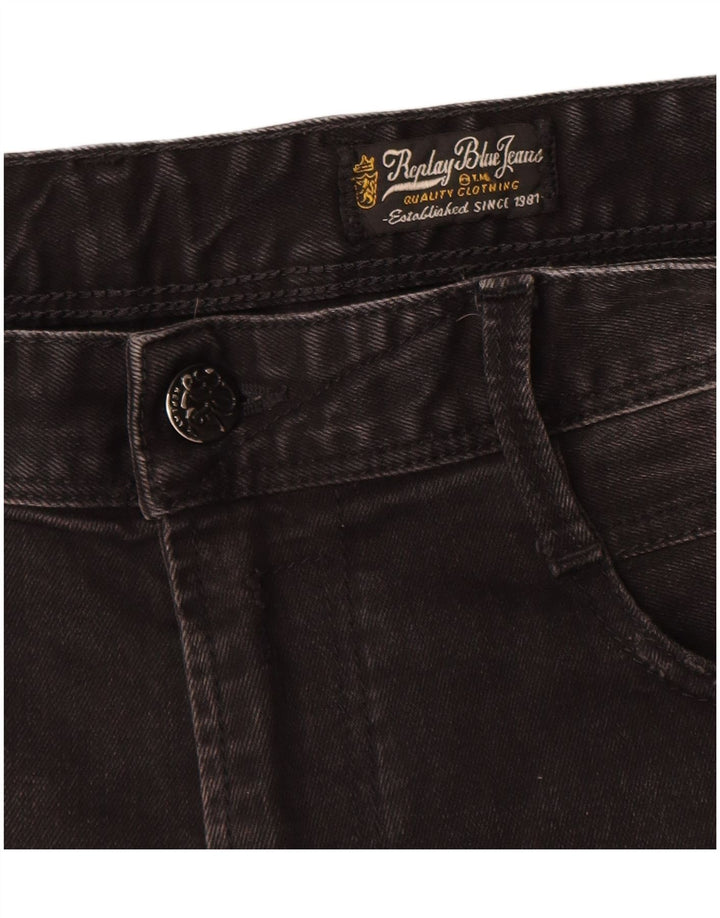 Replay Dame Distressed Slim Jeans W34 L32 Sort