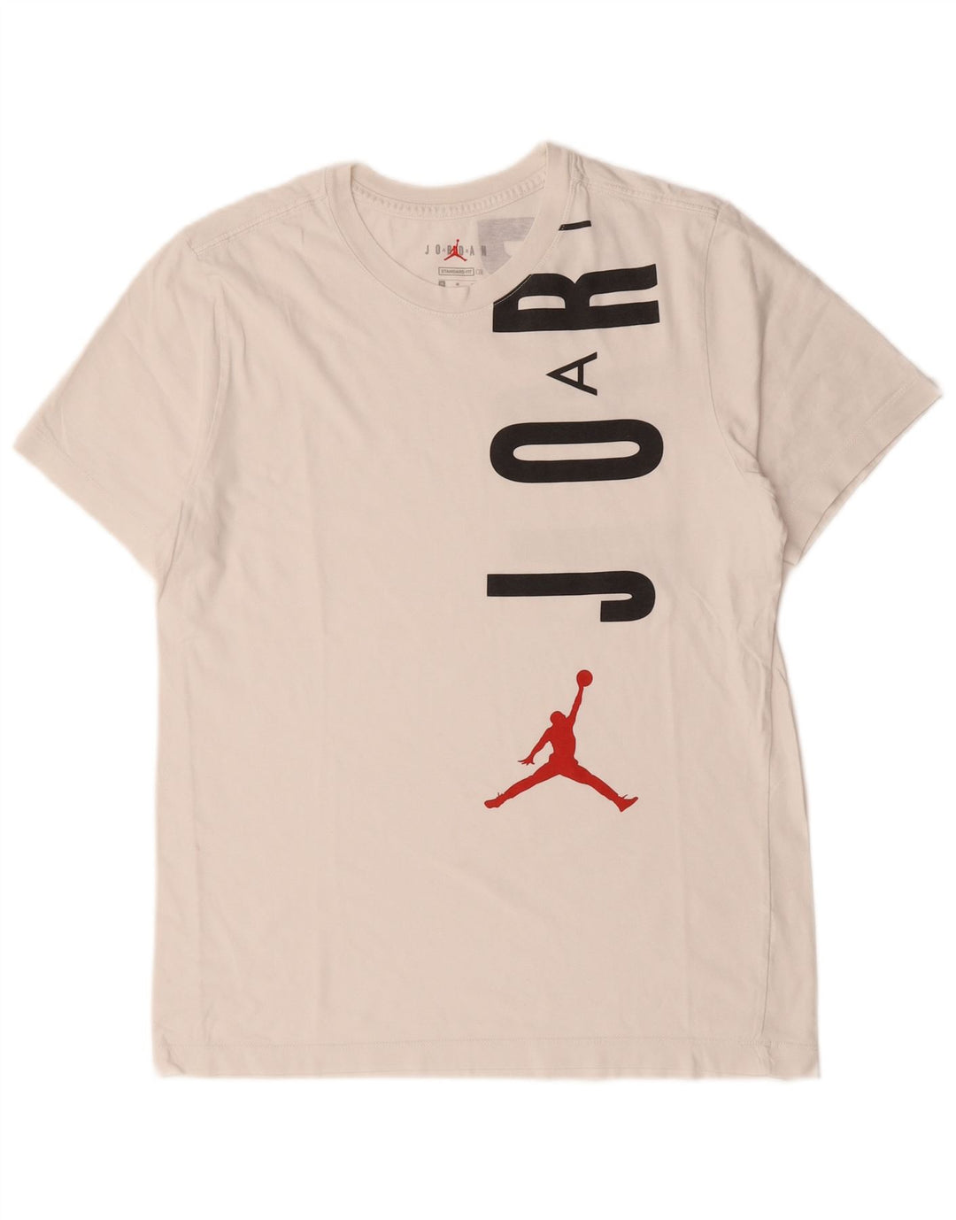 Jordan Herre Standard Fit Grafisk T-Shirt Top Medium Hvid Bomuld