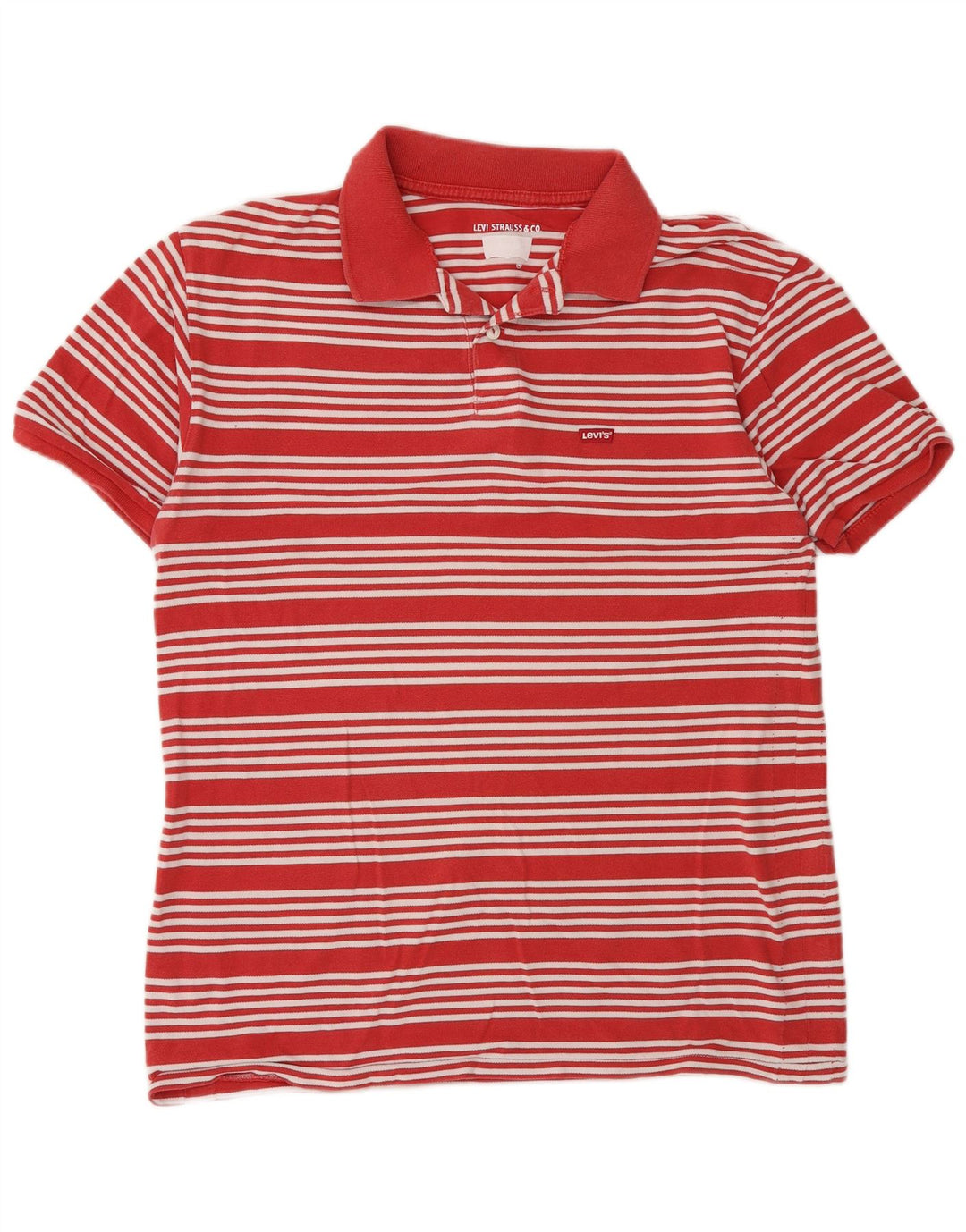 Levi's herre poloshirt Medium rødstribet bomuld