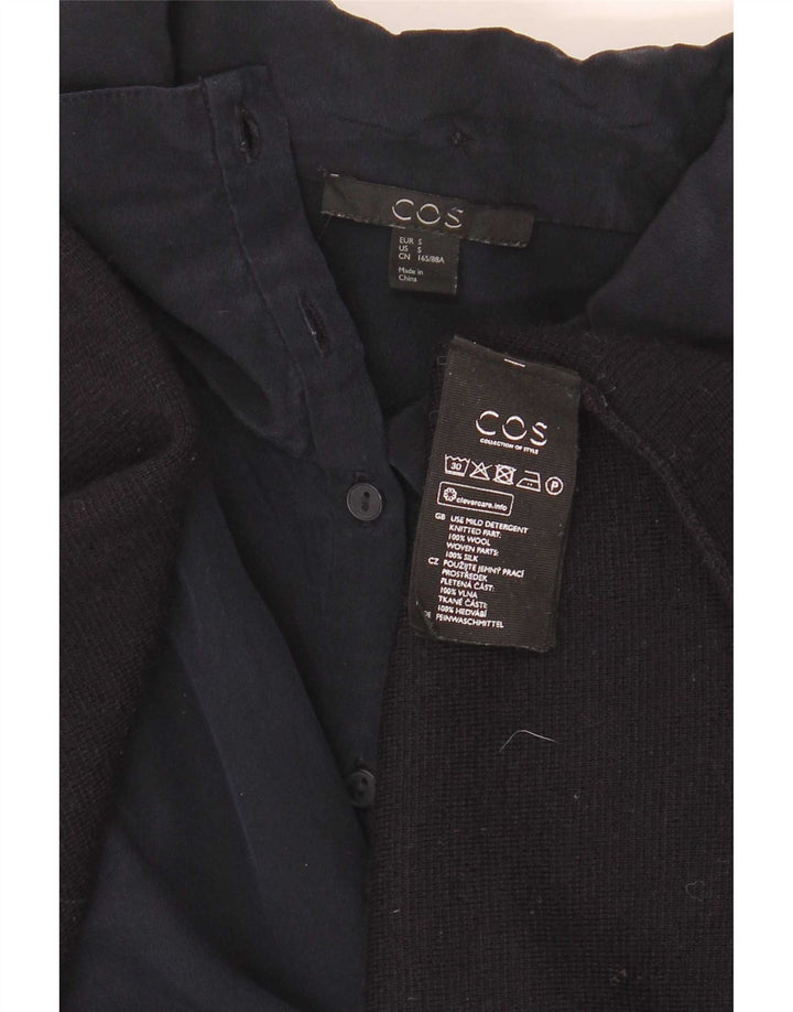 Cos Dame Jumper Dress UK 10 Small Navy Blue Wool