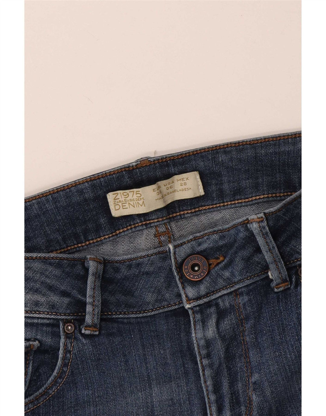 Zara Dame Slim Jeans EU 38 Small W28 L27 Blå