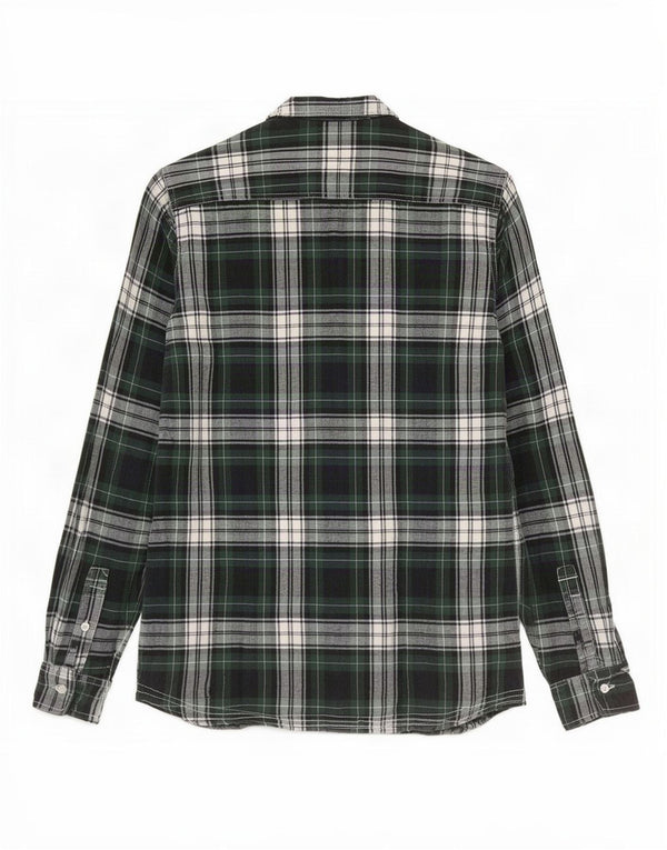 PEPE Jeans Dame Flanelskjorte UK 14 Medium Grøn Ternet Bomuld
