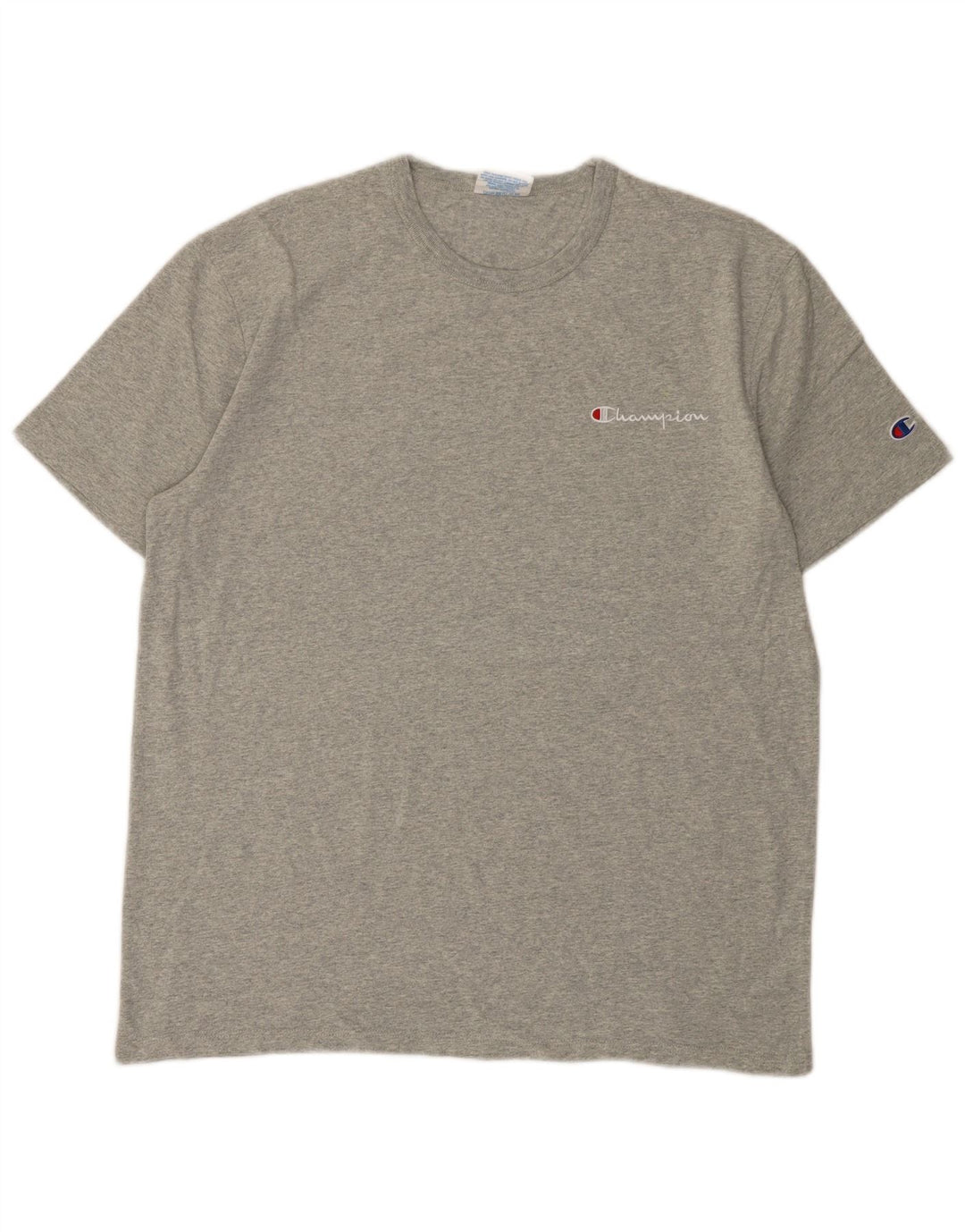CHAMPION Heritage T-Shirt Top Stor Grå Flecked Bomuld