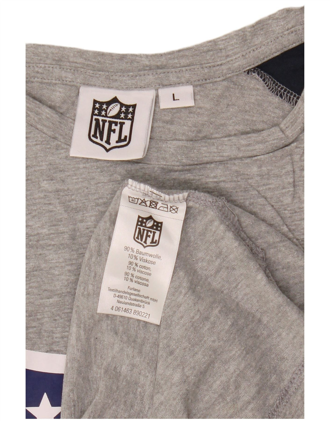 NFL Herre grafisk T-shirt Top Stor Grå Colourblock Bomuld