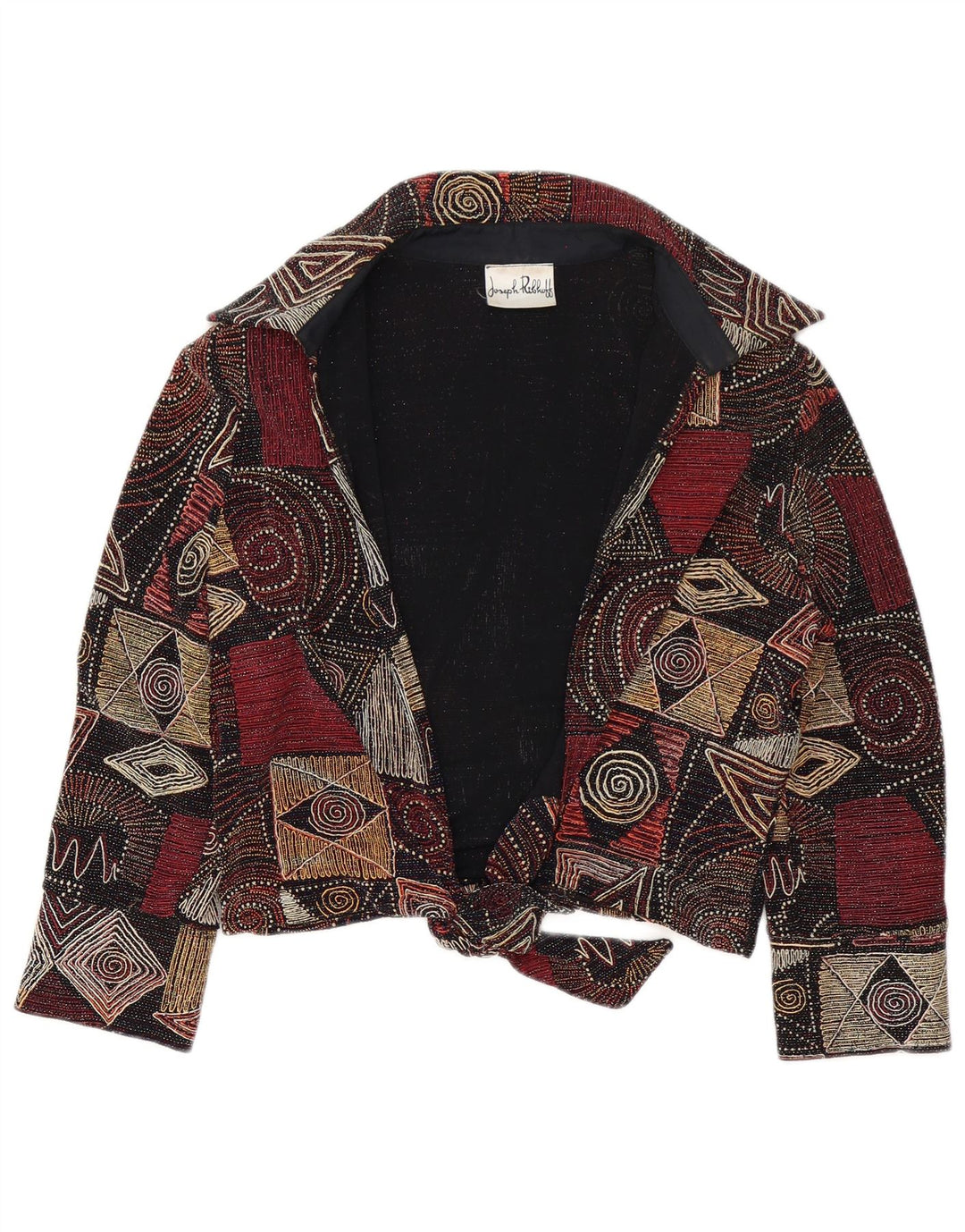 Joseph Ribkoff Dame Blazer Jacket UK 14 Stor Flerfarvet Geometrisk