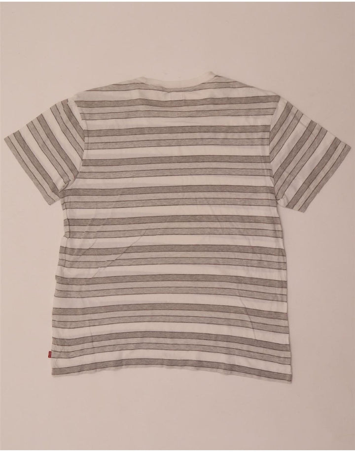 Levi's Herre T-shirt Top Stor grå stribet bomuld