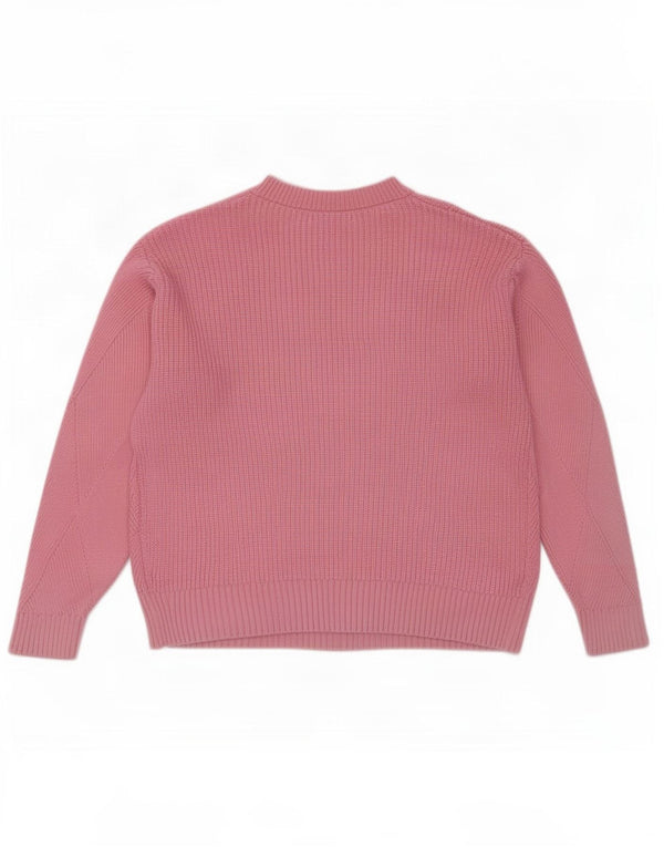 Marks & Spencer Dame sweater med rund hals DK 14 Medium Pink Bomuld