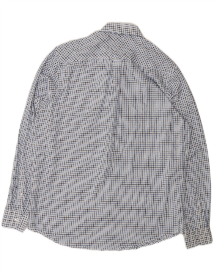 JAMES PRINGLE Mens Flannel Shirt Large Blue Check Polyester Vintage James Pringle and Second-Hand James Pringle from Messina Hembry 
