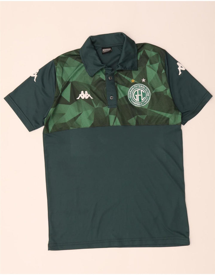 Kappa Herre grafisk poloshirt Medium Grøn Colourblock Polyester