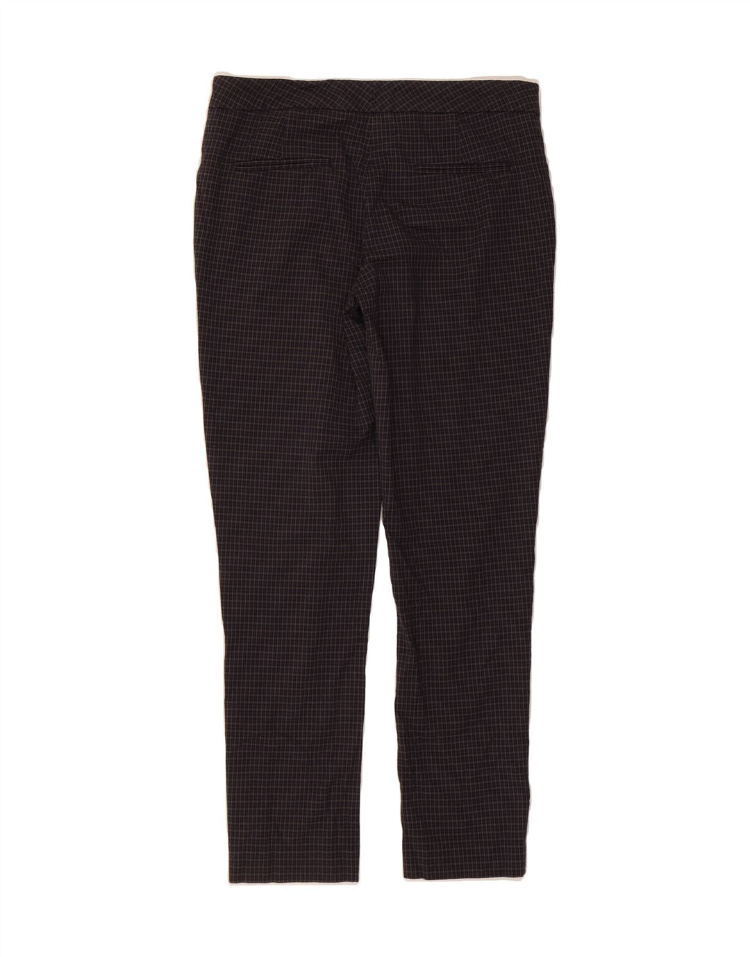BENETTON Womens Slim Chino Trousers IT 42 Medium W30 L29 Purple Check Vintage Benetton and Second-Hand Benetton from Messina Hembry 