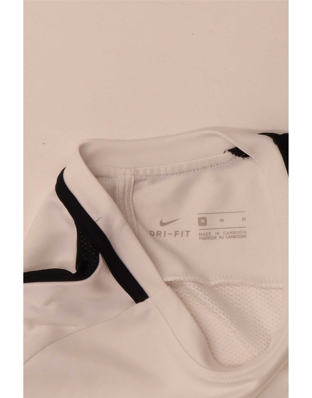 Nike Herre Dri Fit T-shirt Top Medium White Colourblock