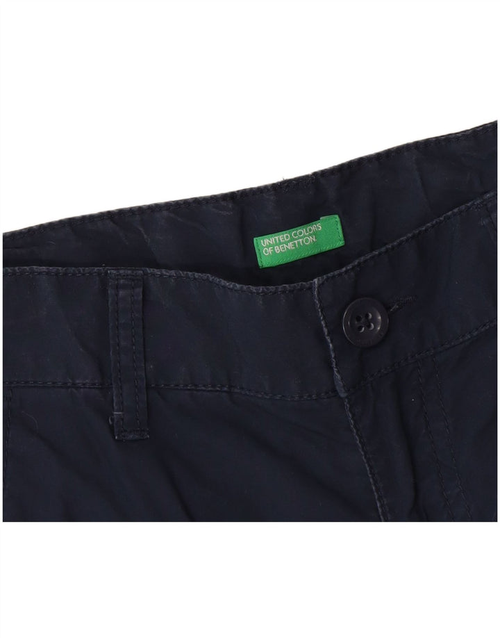 Benetton Herre Chino Shorts W30 Medium Navy Blue