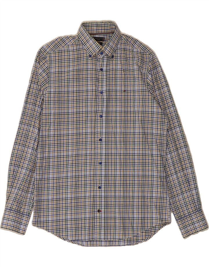 TOMMY HILFIGER Mens Tailored Shirt Size 41/16 Large Multicoloured Check Vintage Tommy Hilfiger and Second-Hand Tommy Hilfiger from Messina Hembry 