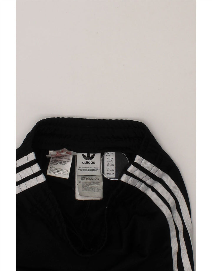 ADIDAS Boys Tracksuit Trousers Joggers 6-7 Years  Black Polyester Vintage Adidas and Second-Hand Adidas from Messina Hembry 