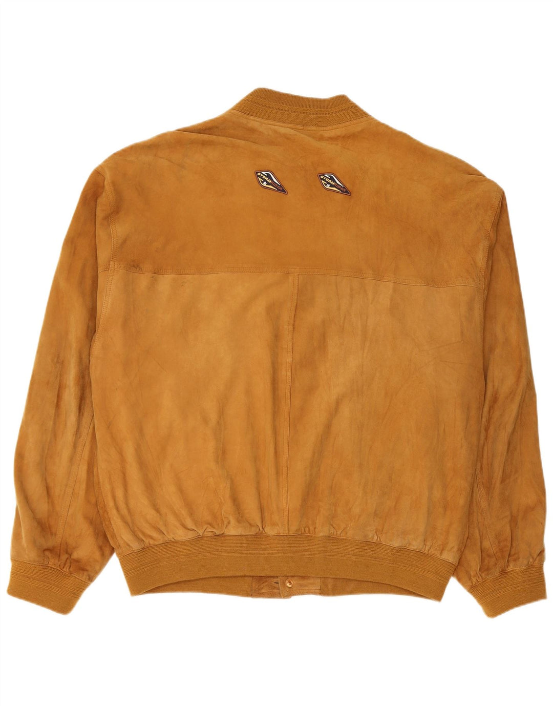 Vintage herre ruskind bomberjakke IT 58 4XL brunt læder