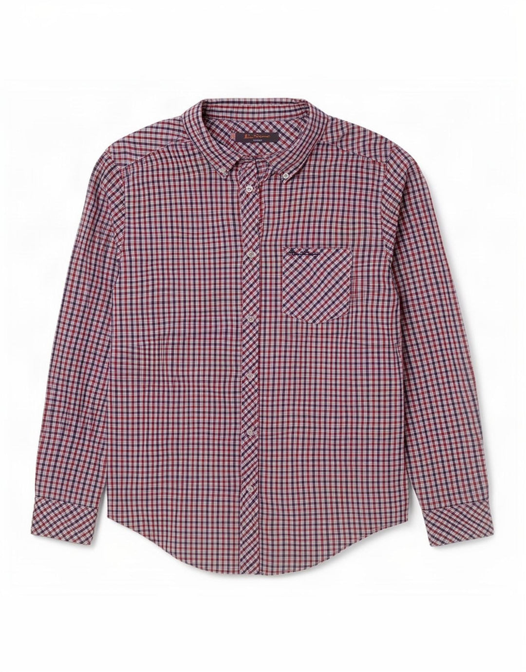 Ben Sherman Heritage skjorte til mænd, stor rød ternet bomuld