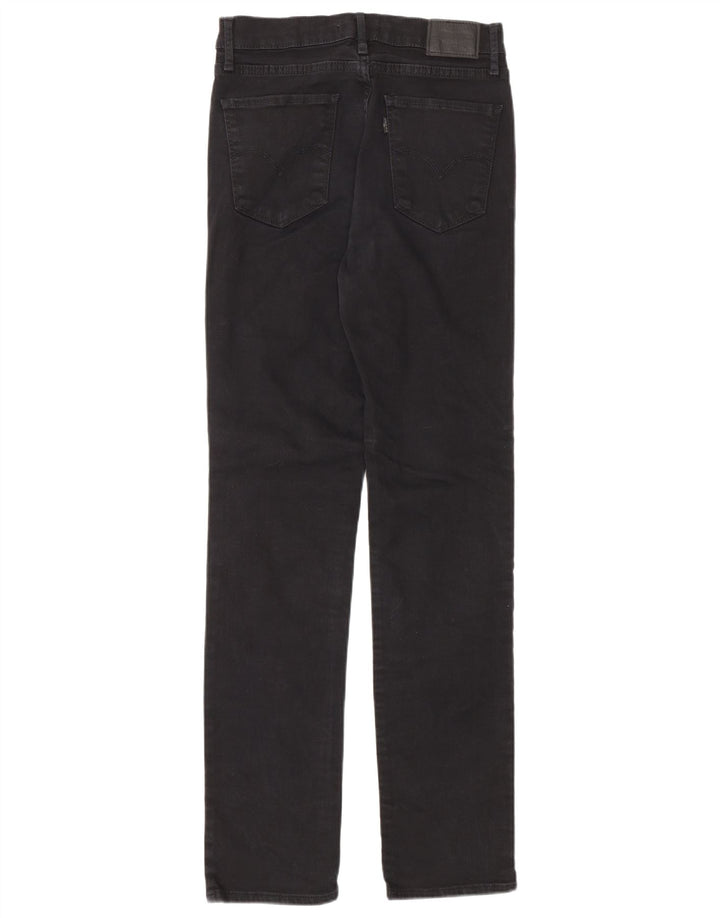 Levi's Dame 724 Højtaljede lige jeans W29 L32 sort bomuld