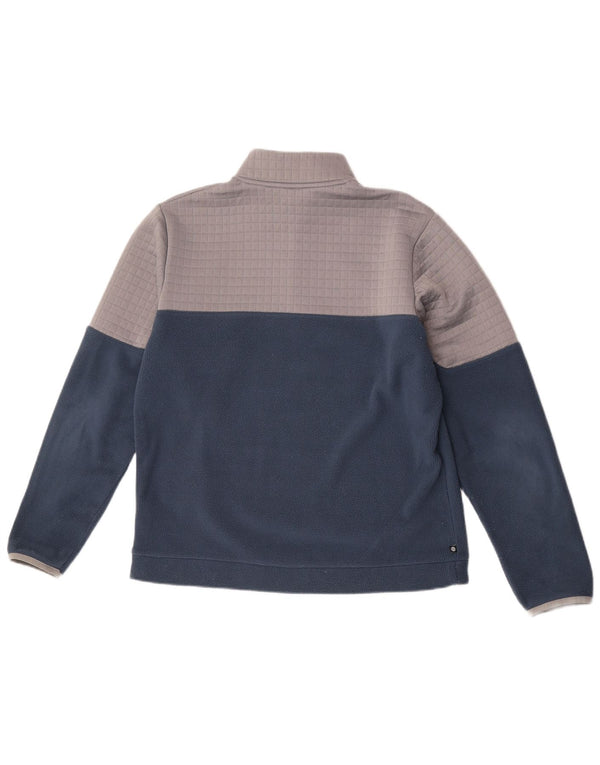 Adidas Fleece Jumper med lynlås til mænd Medium Marineblå Colourblock Polyester