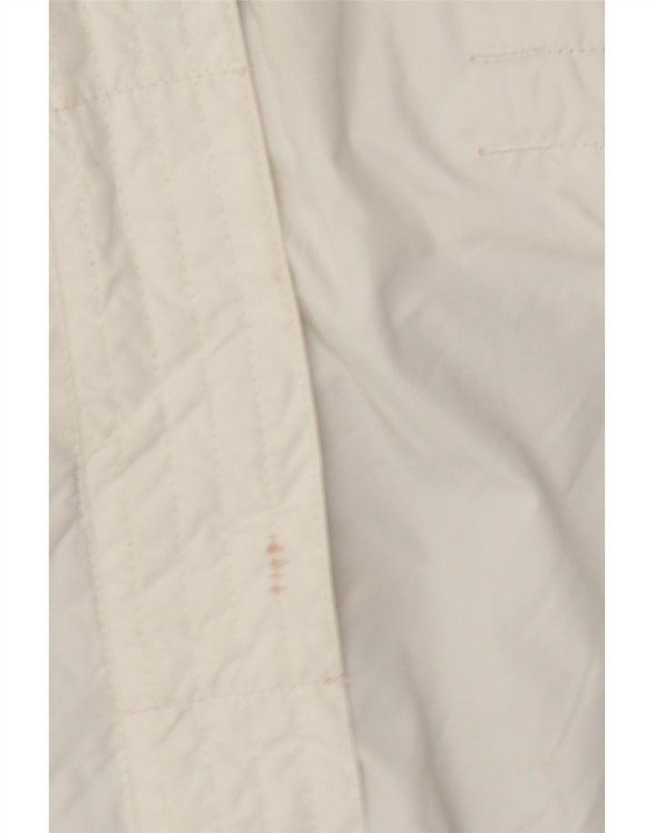 Nike vindjakke med hætte til kvinder UK 14/16 Stor hvid polyester