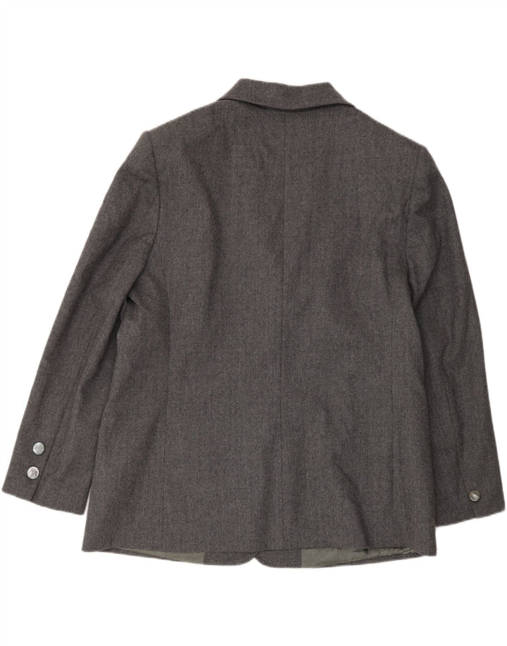 ROCCOBAROCCO Womens 3 Button Blazer Jacket UK 18 XL Grey Virgin Wool Vintage Roccobarocco and Second-Hand Roccobarocco from Messina Hembry 