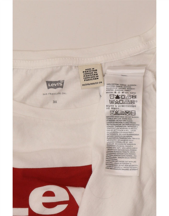 Levi's Herre grafisk T-shirt top 3XL hvid bomuld