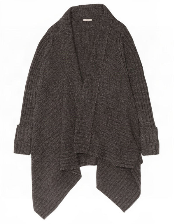 Marks & Spencer Dame Asymmetrisk Cardigan Sweater UK 12/14 Medium Grey