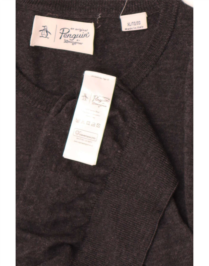 Penguin Herre Boat Neck Jumper Sweater XL Grå Merinould