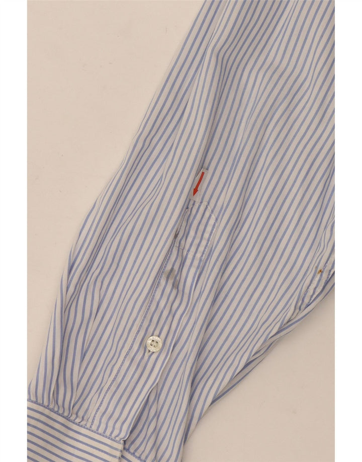 LACOSTE Herreskjorte str. 42 Large Blue Pinstripe Cotton