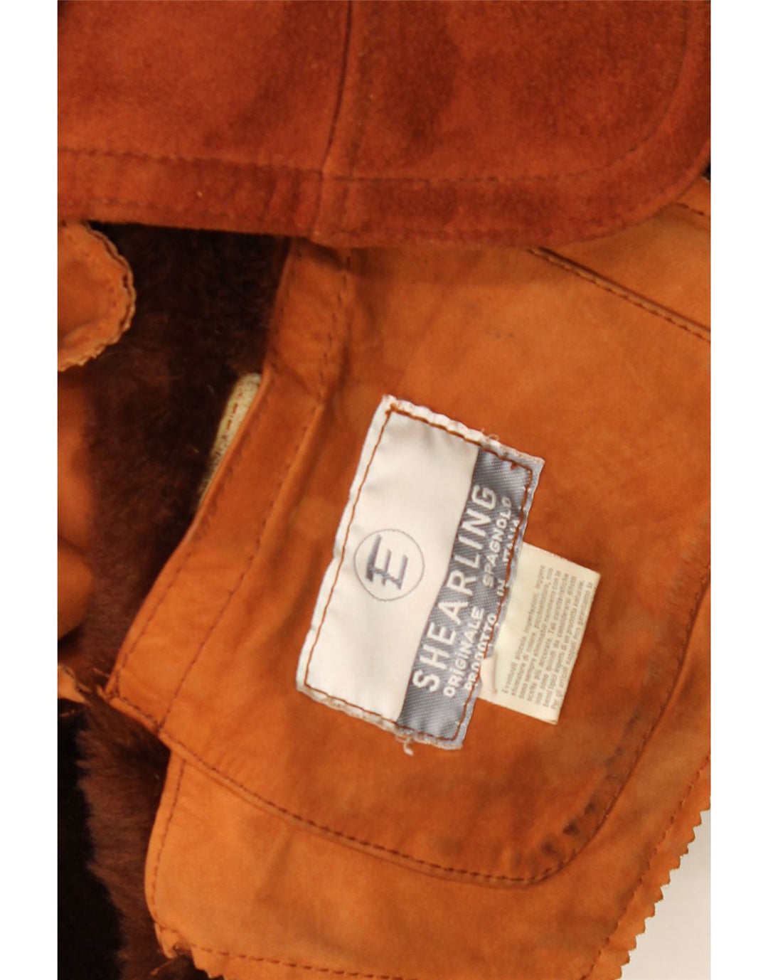 Vintage Herre Shearling Jacket UK 40 Large Brown Shearling