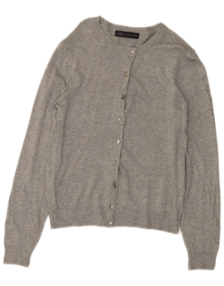 Marks & Spencer Dame Cardigan Sweater UK 10 Small Grey