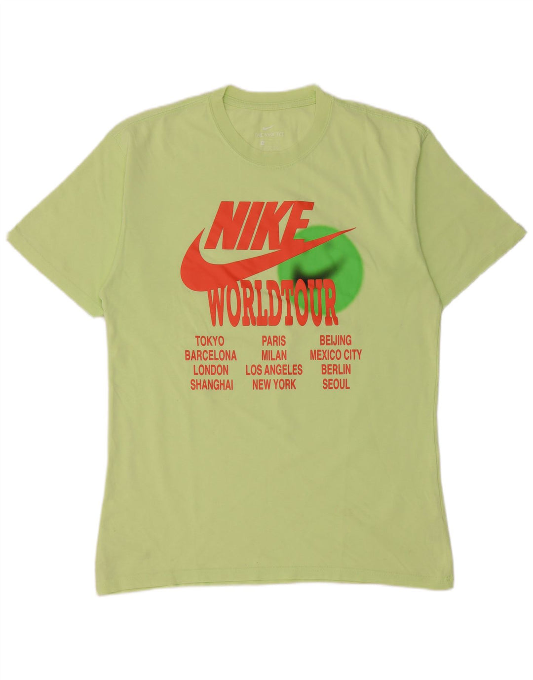 Nike grafisk T-shirt top til mænd, lille grøn bomuld