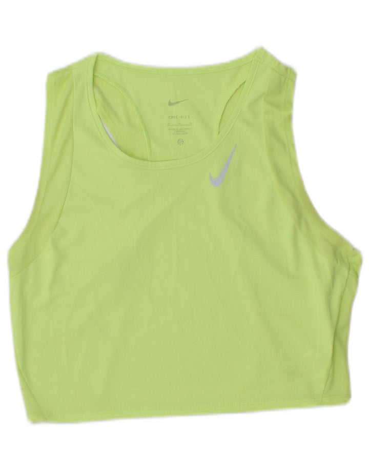 Nike Dame Dri Fit Crop Vest Top UK 12 Medium Grøn
