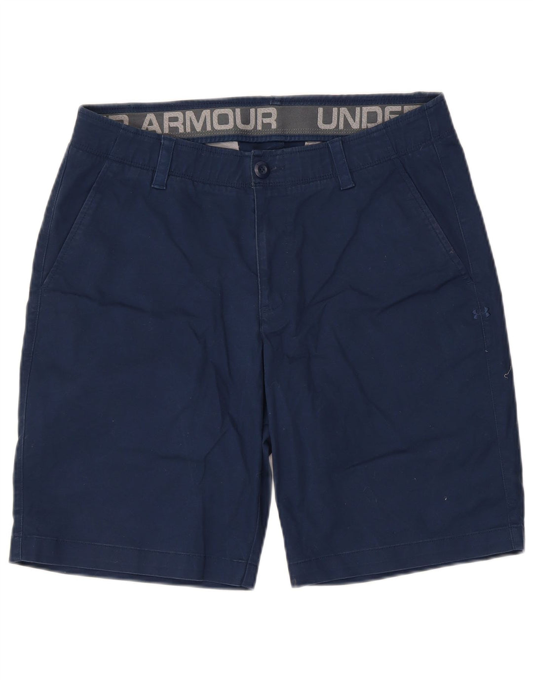 UNDER ARMOUR Herre Chino Shorts W34 Large Navy Blue Bomuld