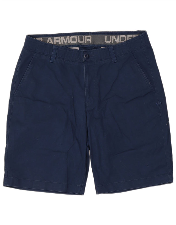 UNDER ARMOUR Herre Chino Shorts W34 Large Navy Blue Bomuld